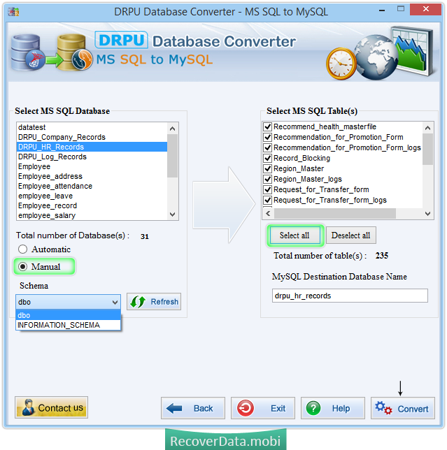 DRPU Database Conversion Tool