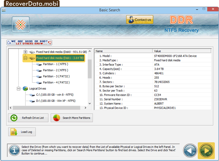DDR Professional Data Retrieval Software 