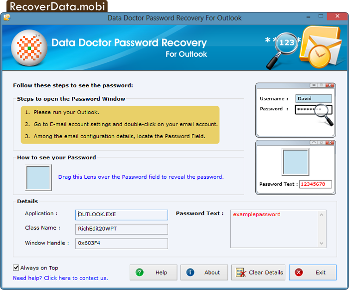 Outlook Express Password Retrieval Software