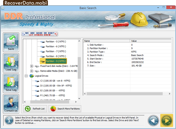 DDR Professional Data Retrieval Software 